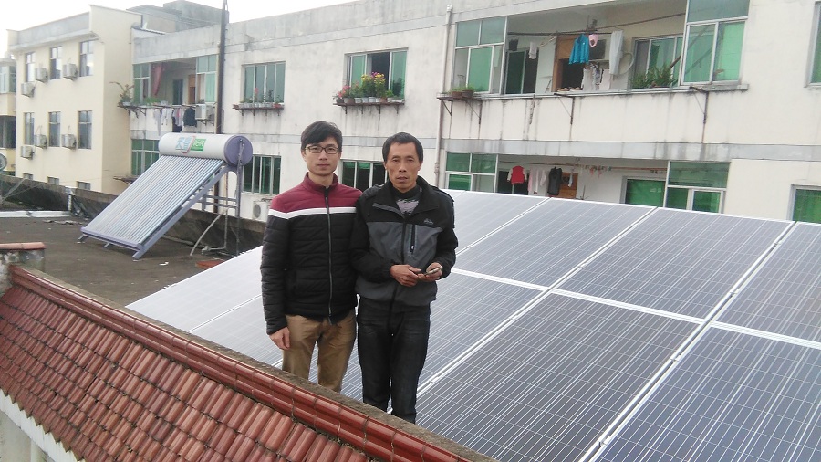 江西上饒5.2KW并網(wǎng)太陽(yáng)能光伏供電系統(tǒng)