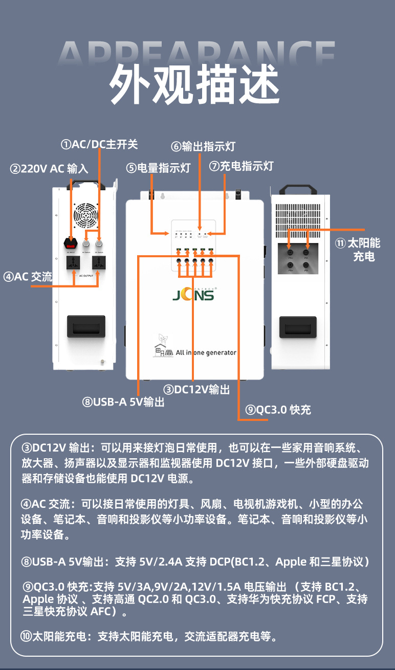 1800w 3840wh （離網儲能逆變控制一體機）